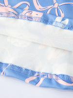 Rylee Faith Designs Bunny Bow Pastel Girls Ruffle Hem Dress - 