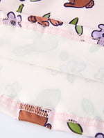 Rylee Faith Designs Bunny Purple Floral Print Girls Dress - 