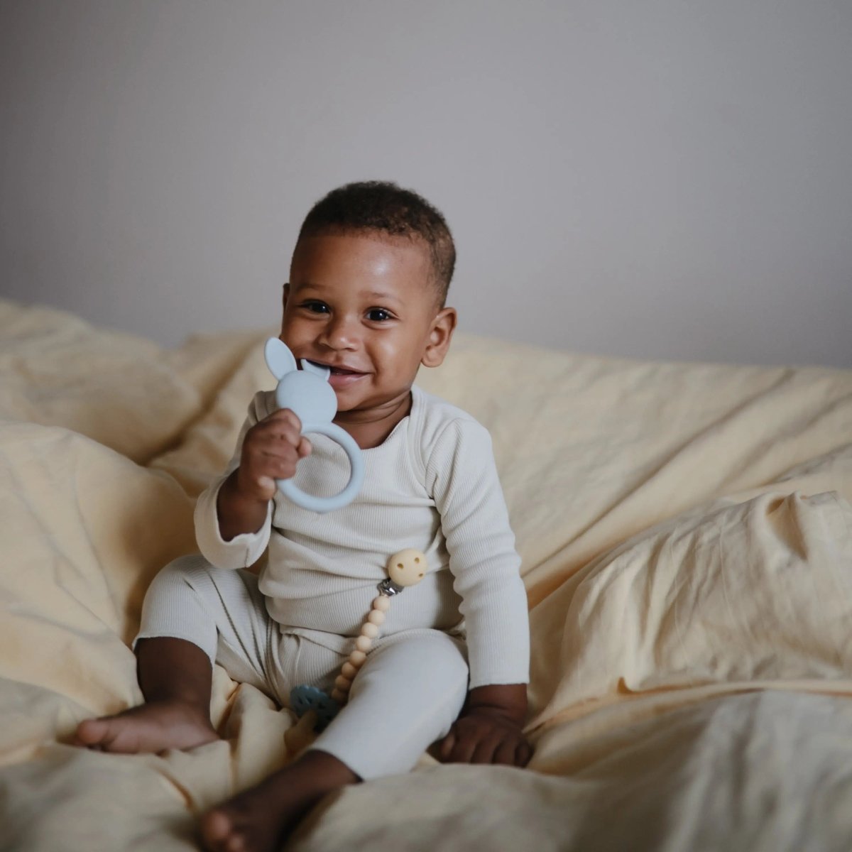 Mushie Bunny Teether Made from Non Toxic Food Grade Silicone - Everetts Place Boutique - 