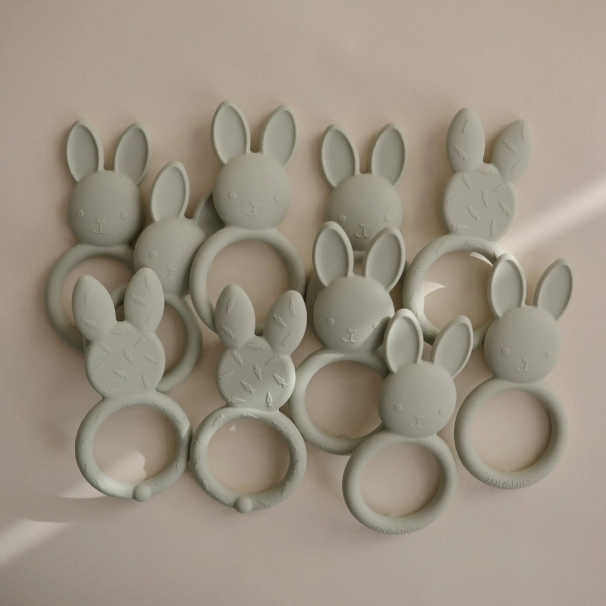 Mushie Bunny Teether Made from Non Toxic Food Grade Silicone - Everetts Place Boutique - 