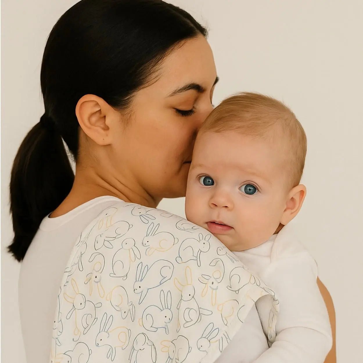 Finn + Emma burp cloth | bunnies - 