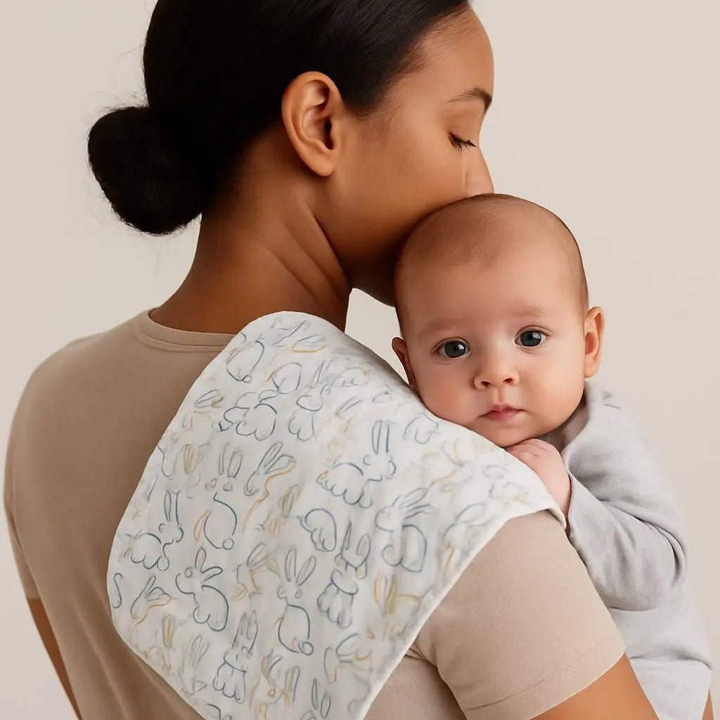 Finn + Emma burp cloth | bunnies - 