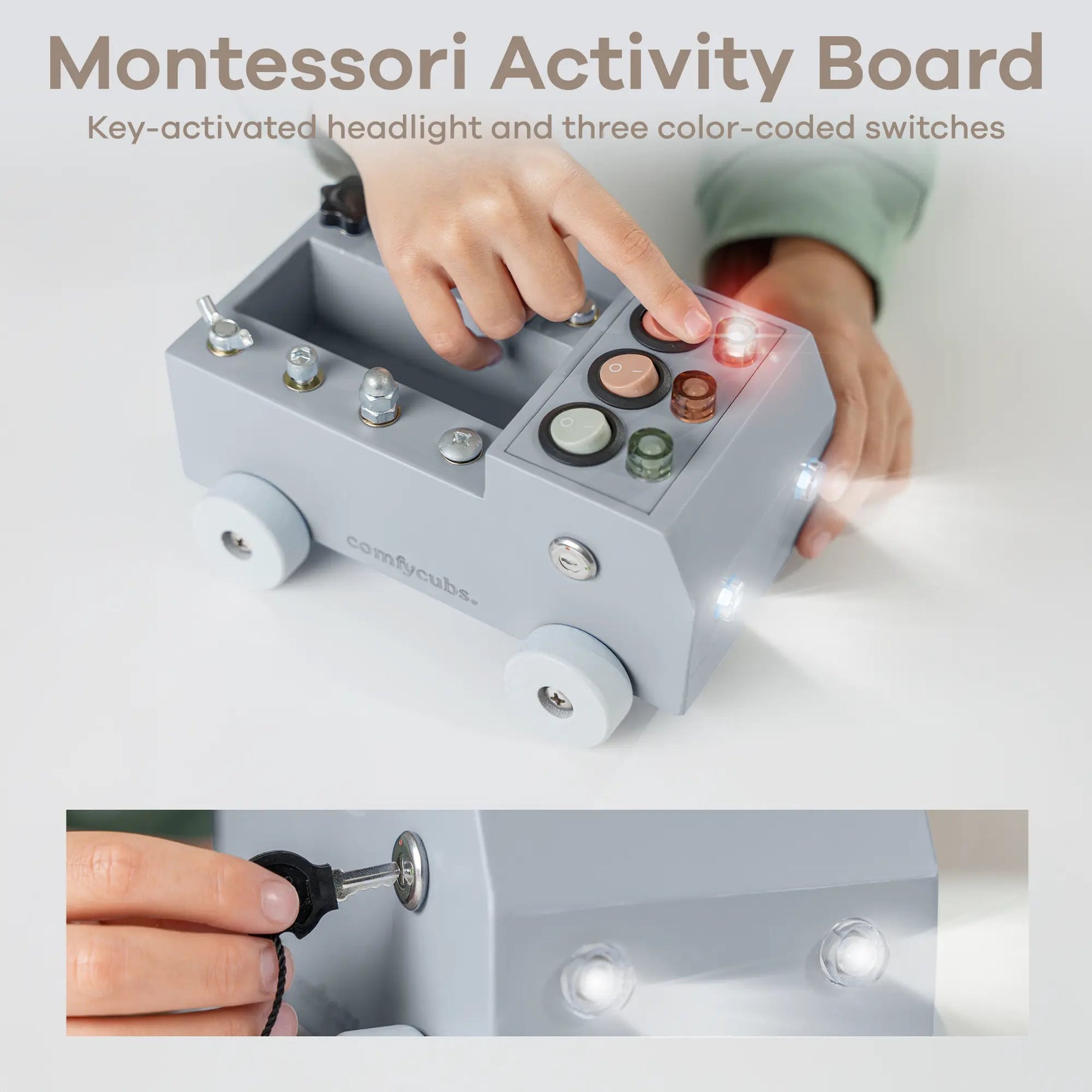 Comfy Cubs Busy Board Toy Truck Set for 3+ in Pacific Blue - 