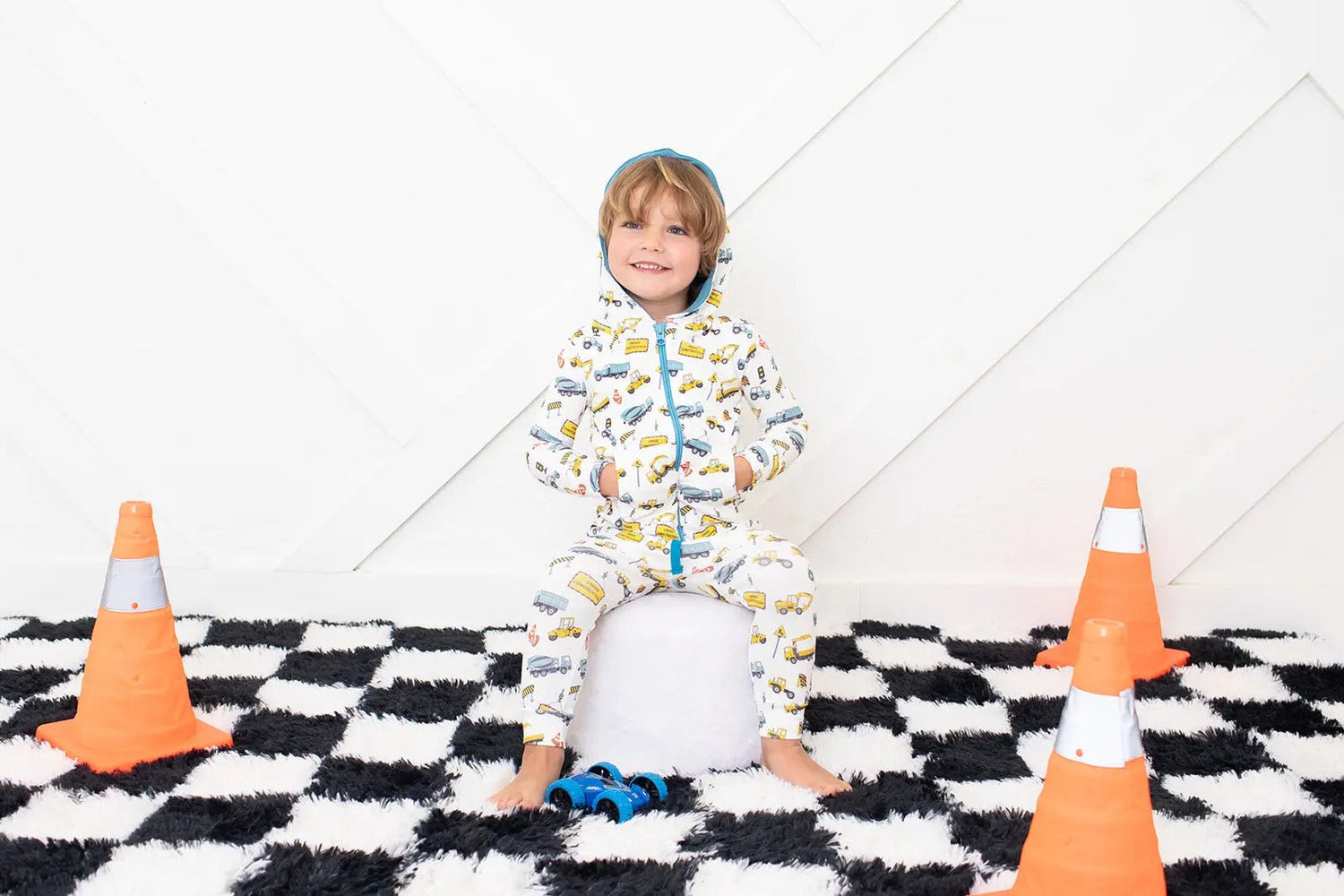 Busy Builder Zipper Hoodie - Sleeve, Baby & Toddler Clothing, Child, Happiness, Toddler | Everetts Place