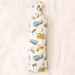 Bestaroo Busy Builders 45 Inch Square Swaddle Blanket Multiuse Baby Cover - 