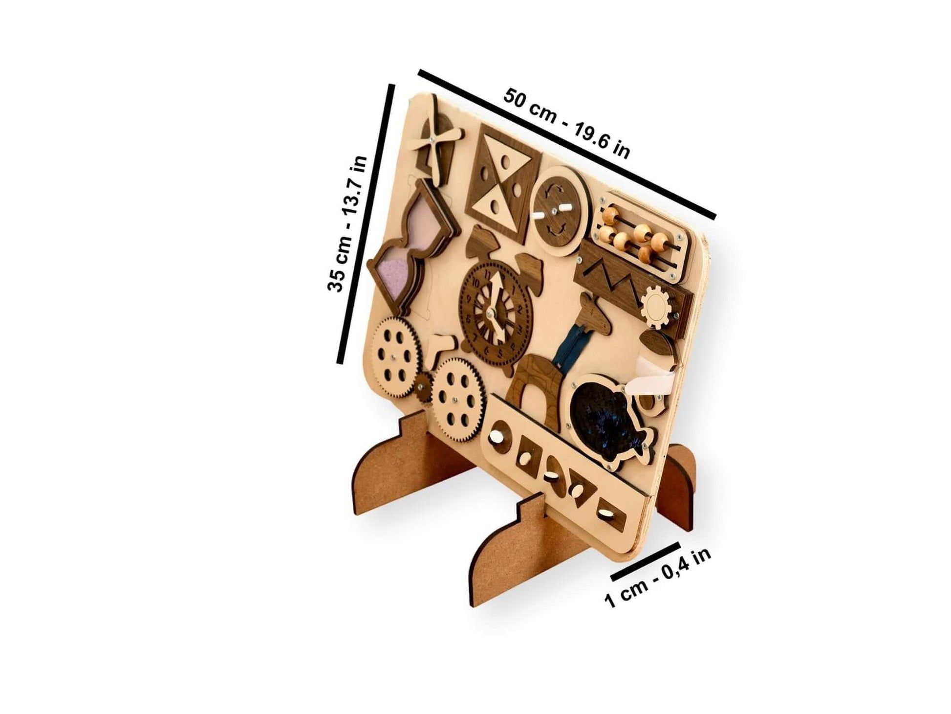 Wooden Montessori Busy Board for Toddlers 12 Activities Kidodido Everetts Place: Online Boutique