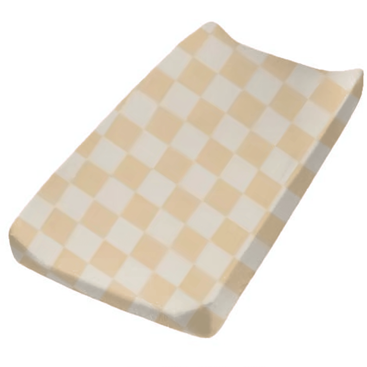 Little Mae & Co Butter Yellow Checkered Changing Pad Cover - 