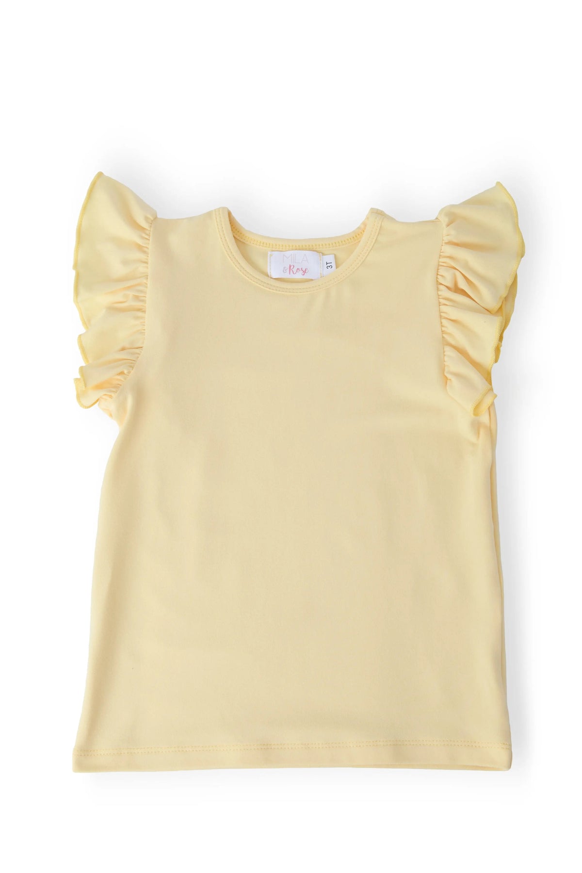 Mila & Rose ® Butter Yellow S/S Ruffle Tee - 