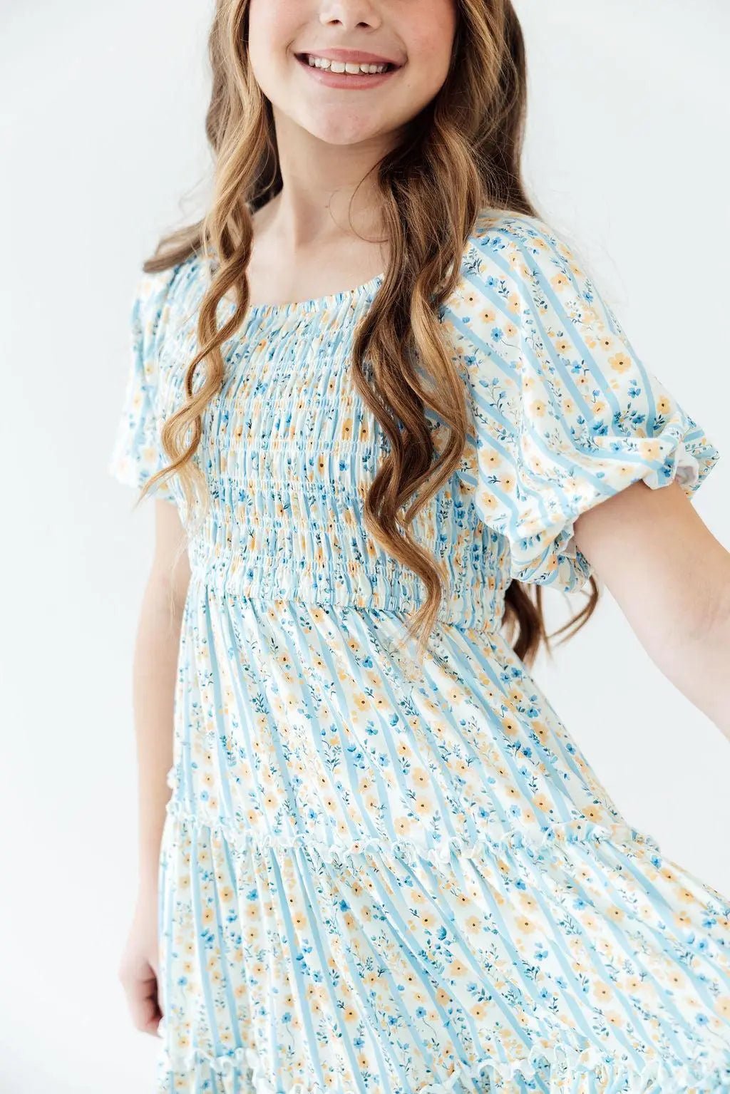Mila & Rose ® Buttercup Blooms Smocked Ruffle Dress - 