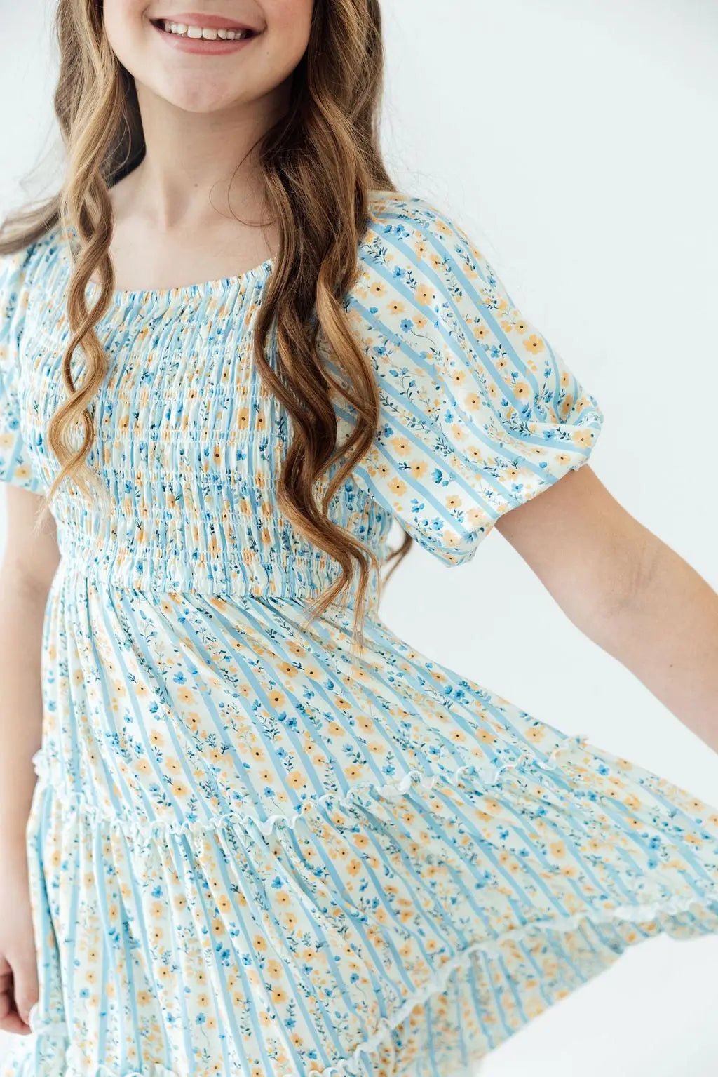 Mila & Rose ® Buttercup Blooms Smocked Ruffle Dress - 
