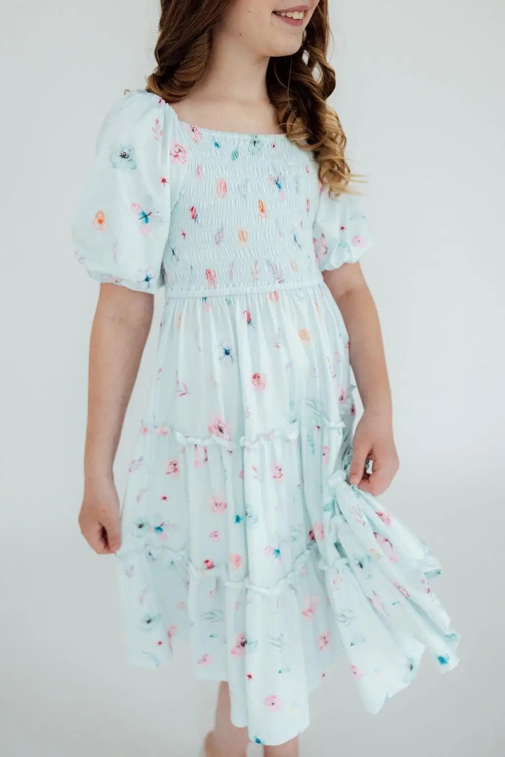 Mila & Rose ® Butterfly Ballet Smocked Ruffle Dress - 
