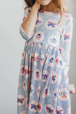 Mila & Rose ® Butterfly Effect 3/4 Sleeve Pocket Twirl Dress - 