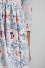 Mila & Rose ® Butterfly Effect 3/4 Sleeve Pocket Twirl Dress - 