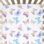 Honey Lemonade Butterfly Fitted Crib Sheet - 