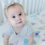 Honey Lemonade Butterfly Fitted Crib Sheet - 