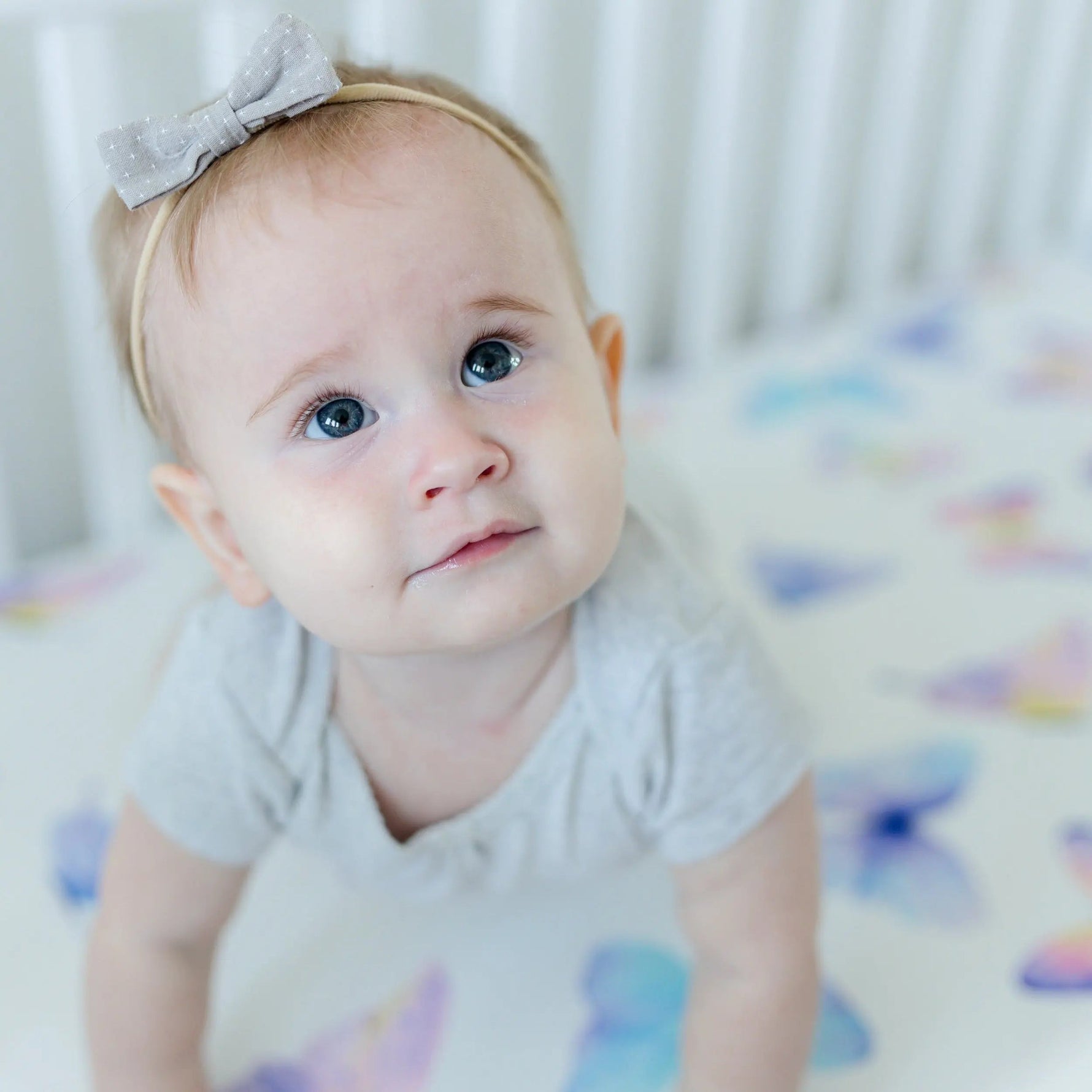 Honey Lemonade Butterfly Fitted Crib Sheet - 
