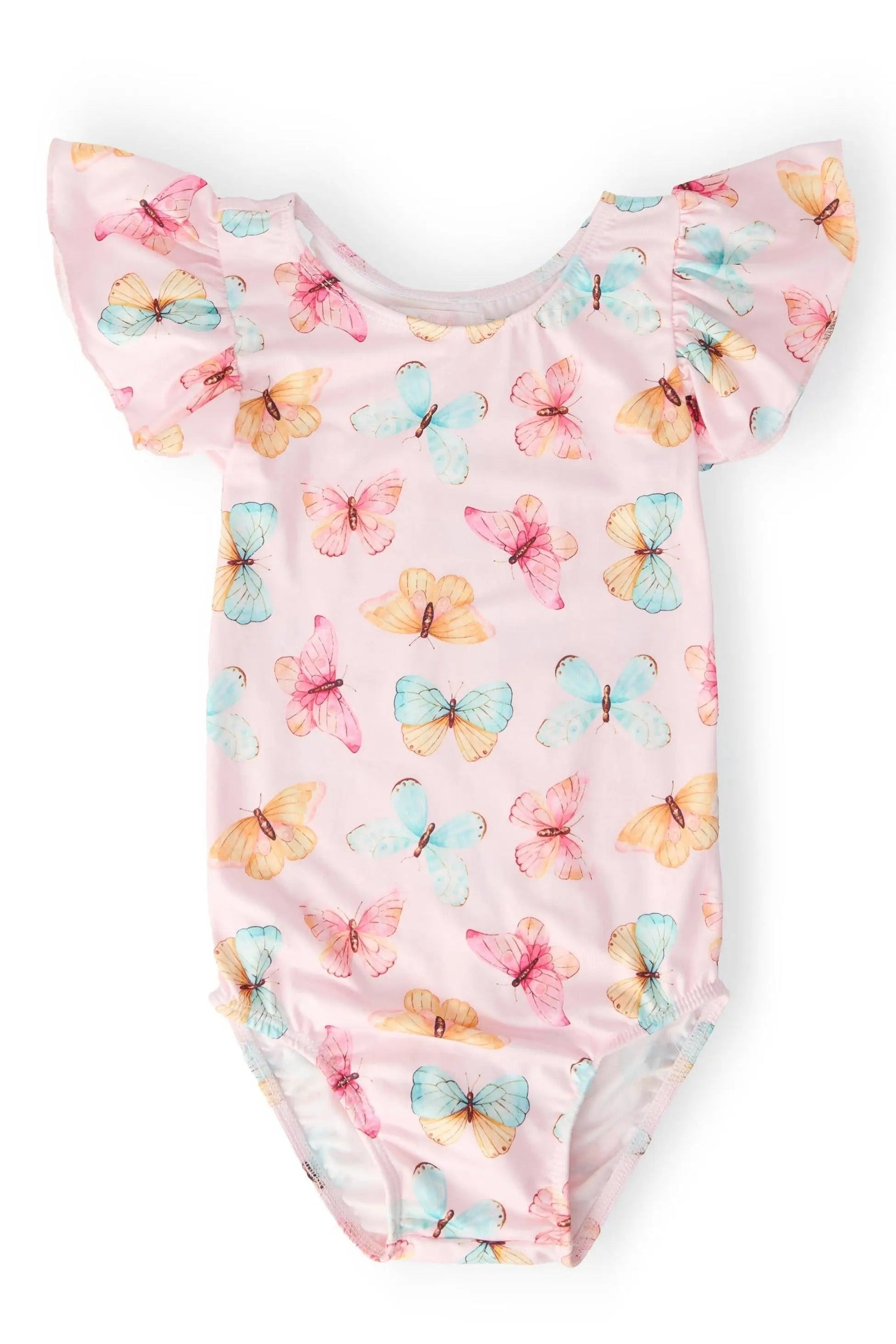 Mila & Rose ® Butterfly Kisses S/S Flutter Sleeve Leotard - 