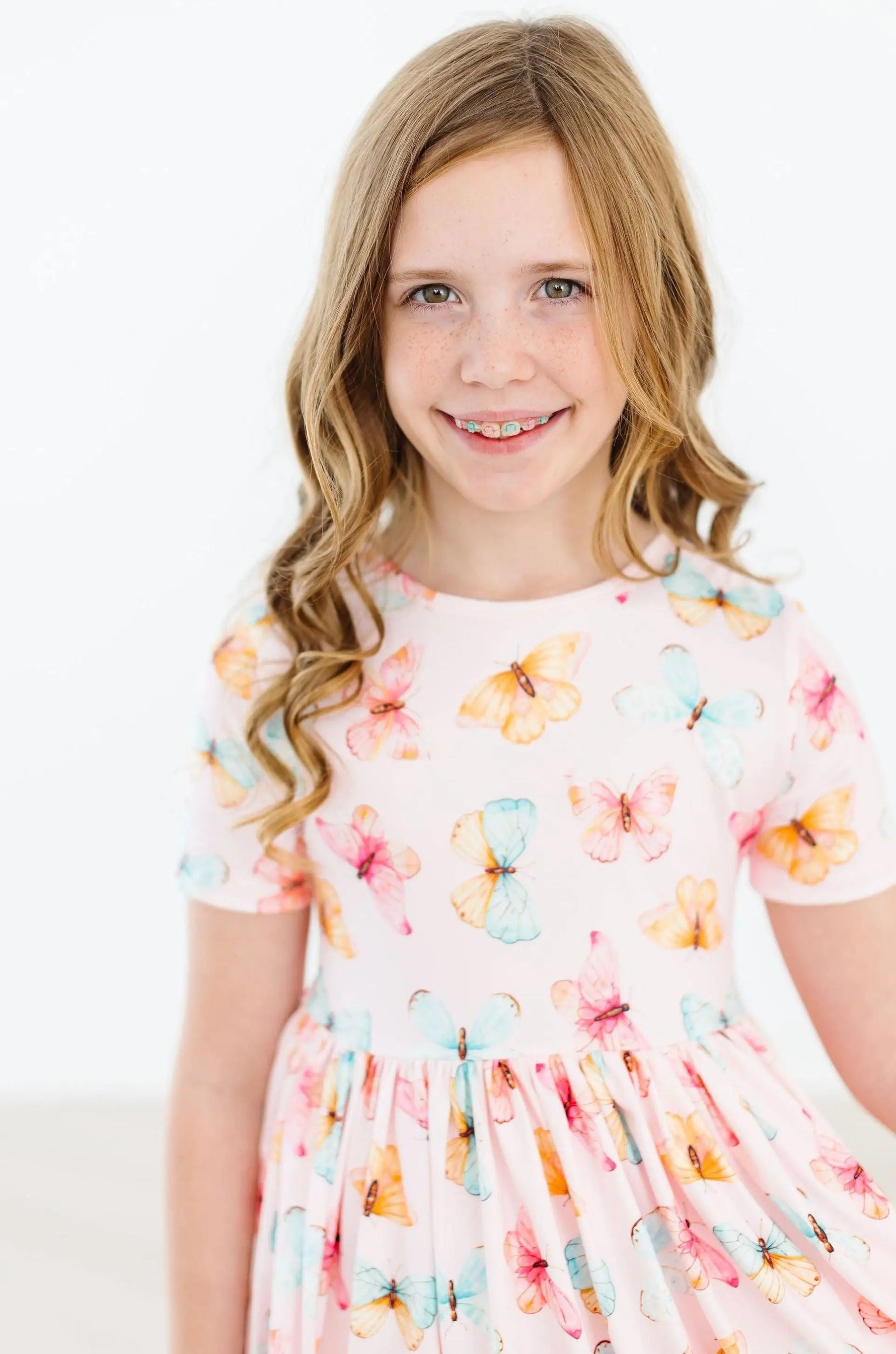 Mila & Rose ® Butterfly Kisses S/S Pocket Twirl Dress - 