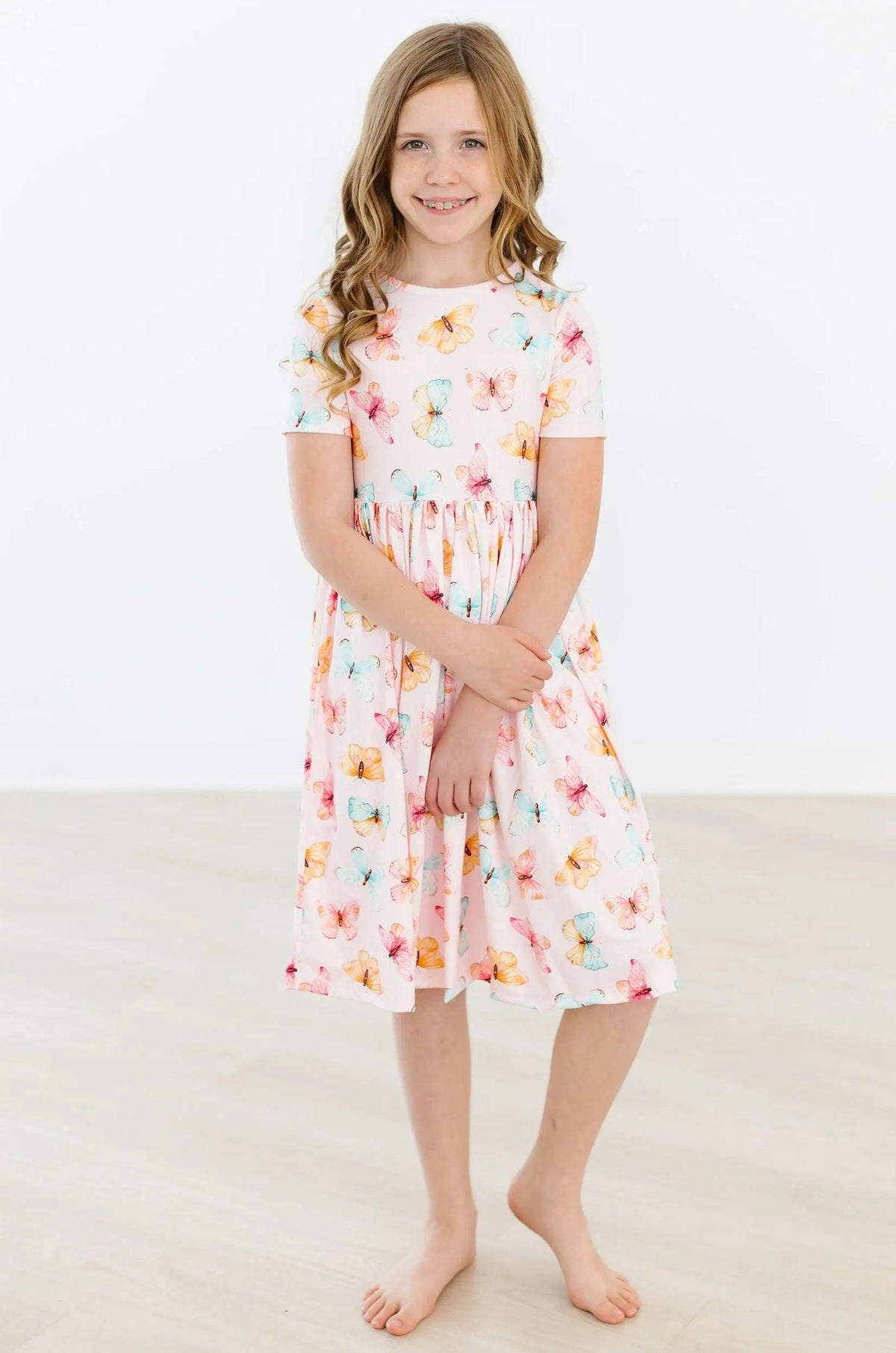 Mila & Rose ® Butterfly Kisses S/S Pocket Twirl Dress - 