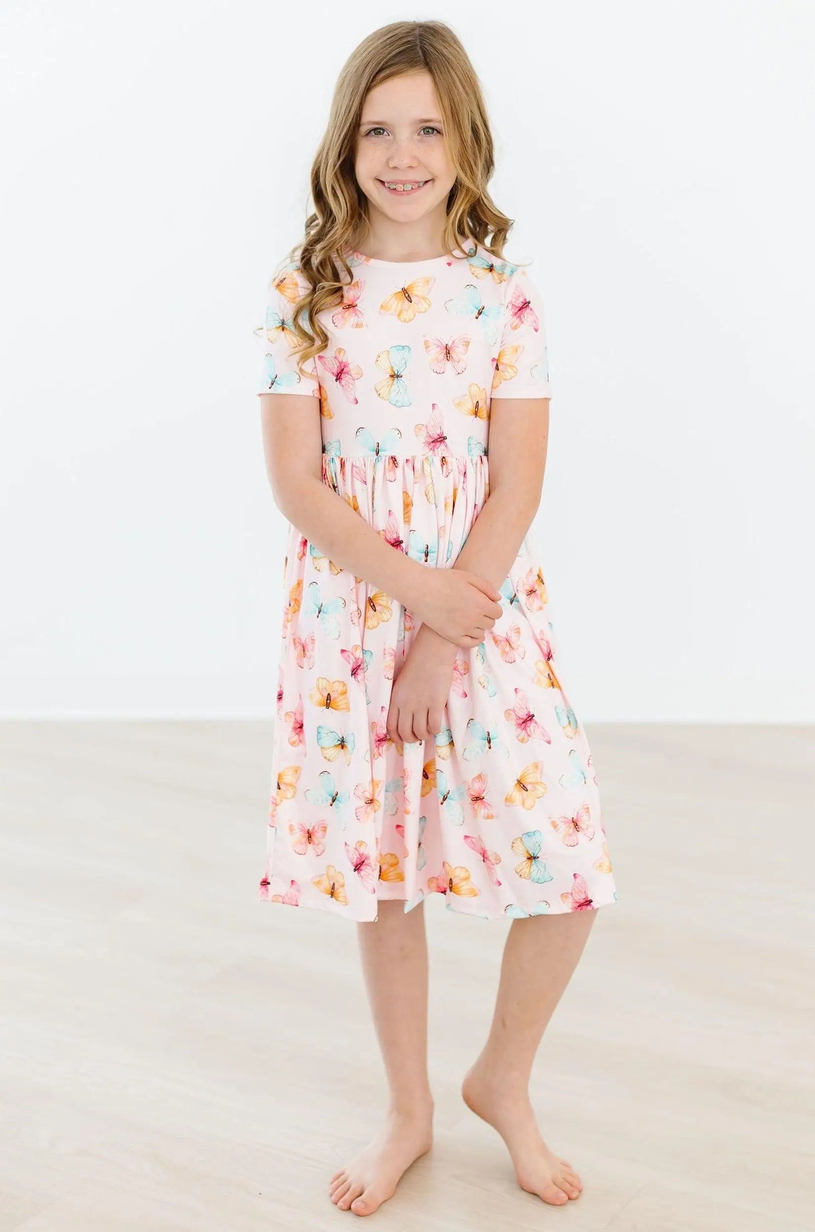 Mila & Rose ® Butterfly Kisses S/S Pocket Twirl Dress - 