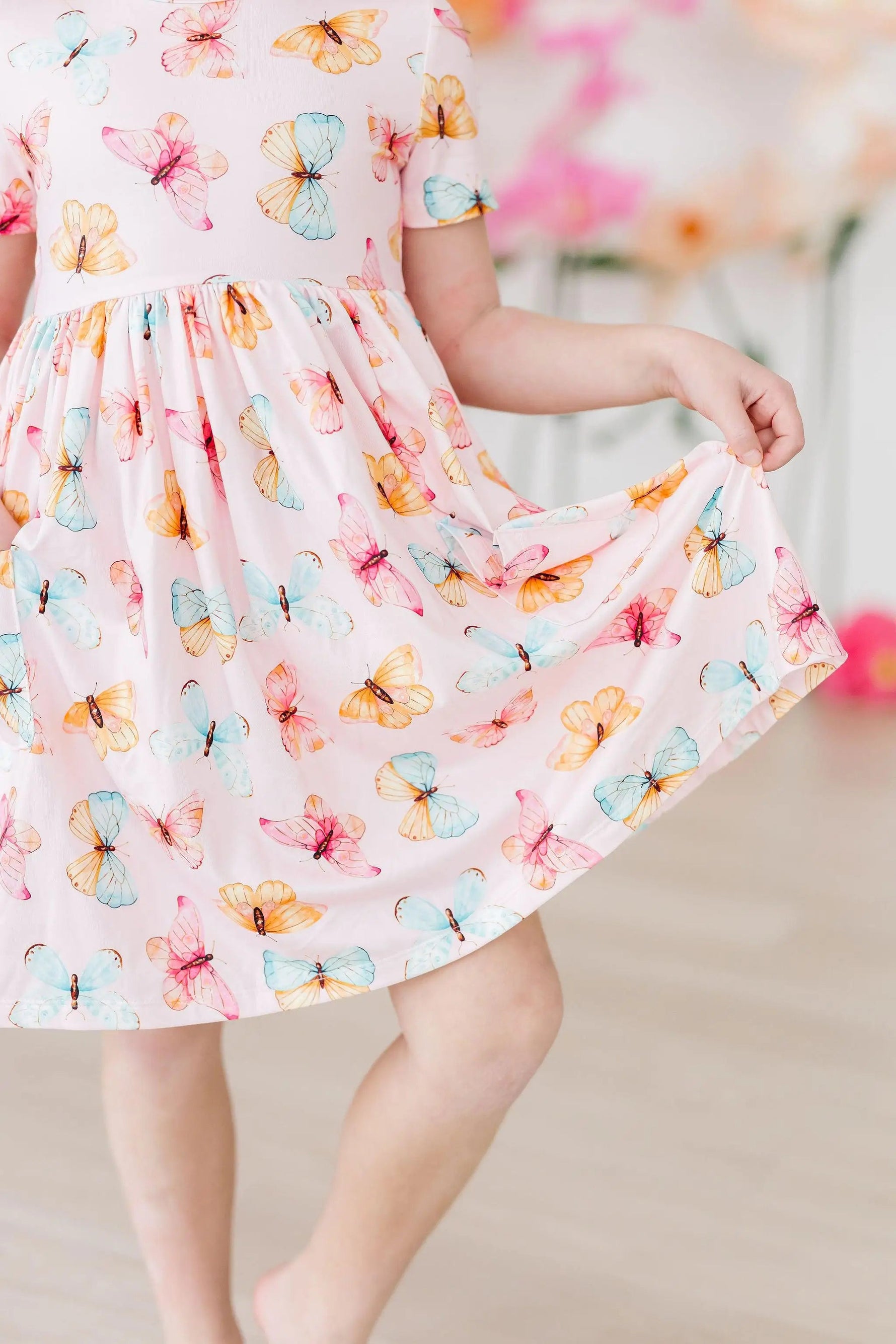 Mila & Rose ® Butterfly Kisses S/S Pocket Twirl Dress - 