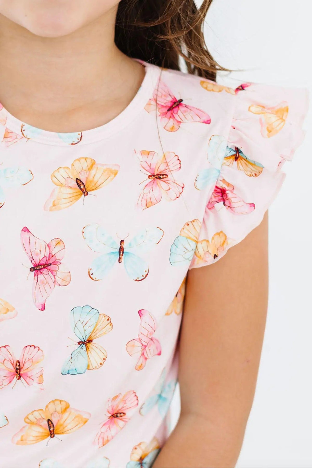 Mila & Rose ® Butterfly Kisses S/S Ruffle Tee - 