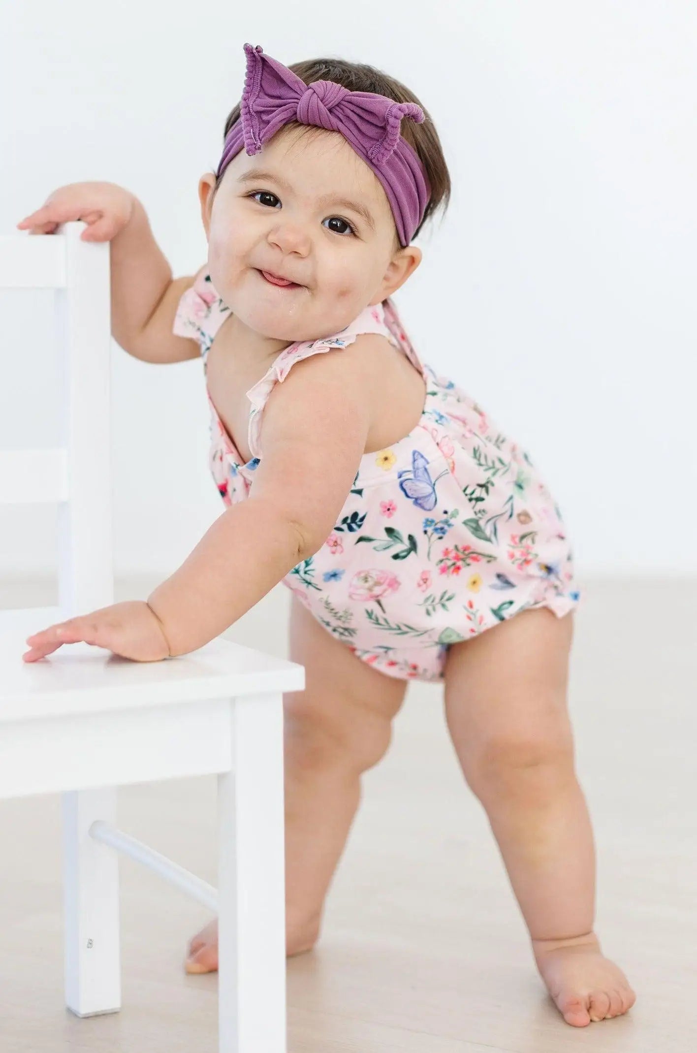Mila & Rose ® Butterfly Meadows Ruffle Cross Back Romper - 