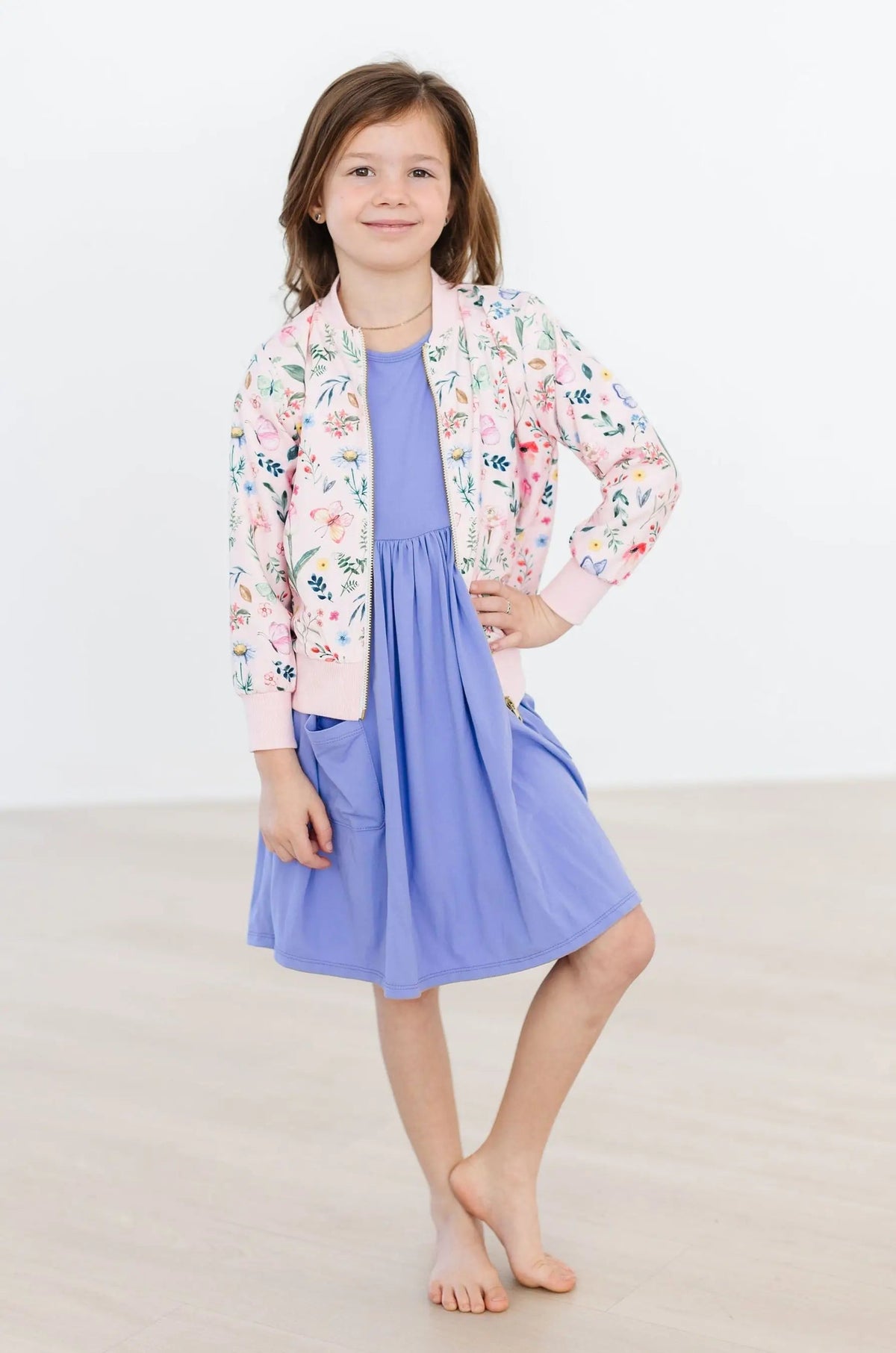 Mila & Rose ® Butterfly Meadows Satin Jacket - 