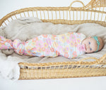 Honey Lemonade Buttery Soft Stretchy Swaddle Blanket with Retro Floral Design for Babies - Baby & Toddler > Swaddling & Receiving Blankets > Swaddling Blankets