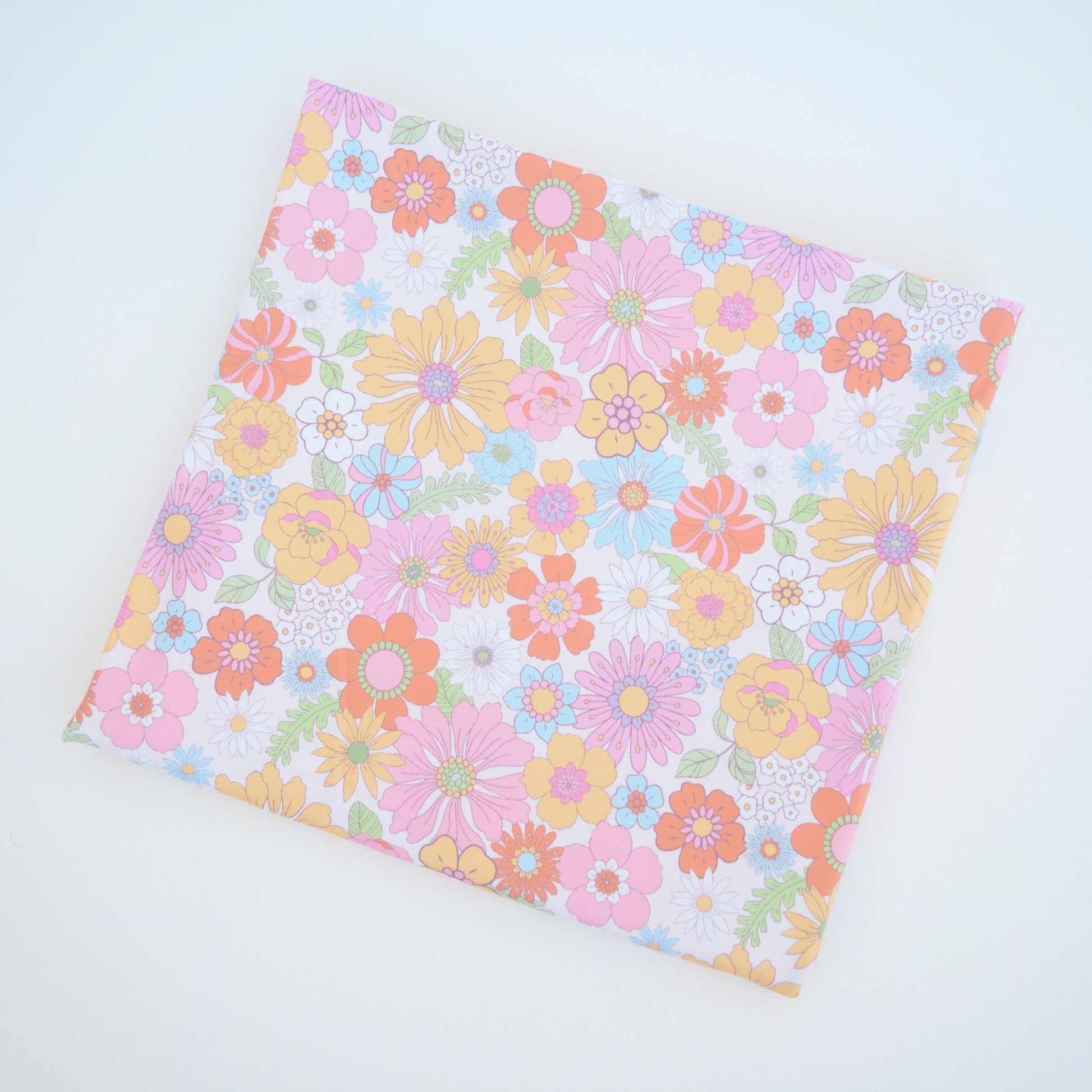 Buttery Soft Stretchy Swaddle Blanket Retro Floral Design for Babies Honey Lemonade