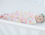 Honey Lemonade Buttery Soft Stretchy Swaddle Blanket with Retro Floral Design for Babies - Baby & Toddler > Swaddling & Receiving Blankets > Swaddling Blankets