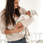 Honey Lemonade Buttery Soft Stretchy Swaddle Blanket with Farm Animal Design for Babies - 