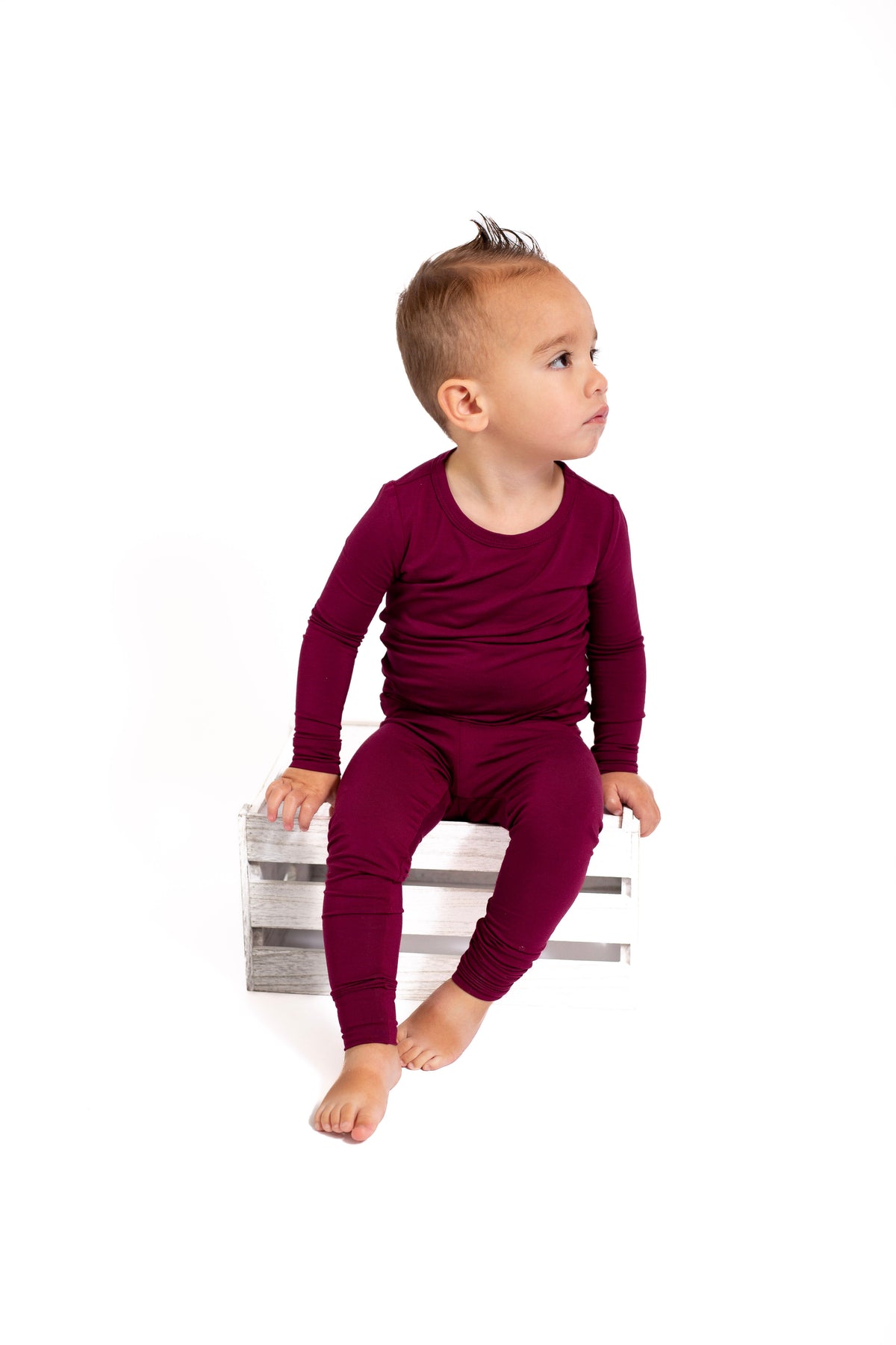 Maroon Bamboo 2-Piece Pajamas | Soft & Breathable Sleepwear by Rayn’s Tiny Stitches
