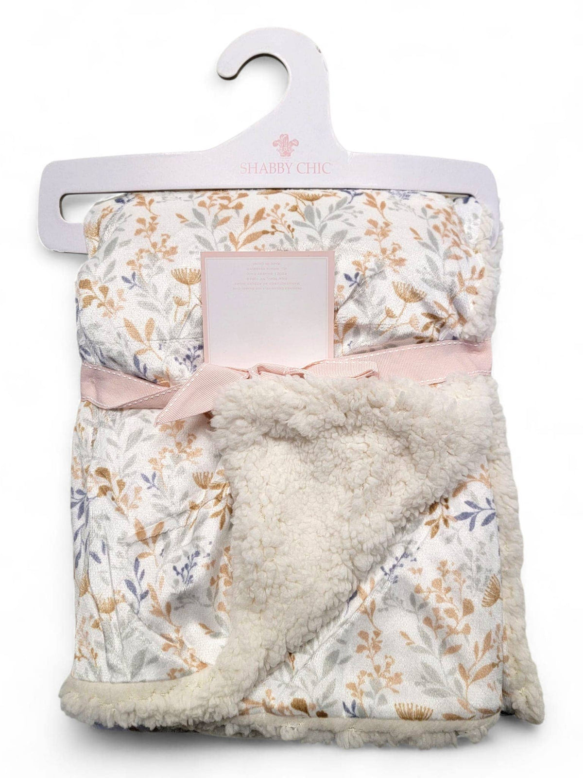 Crover 30x40 floral sherpa baby blanket for newborns