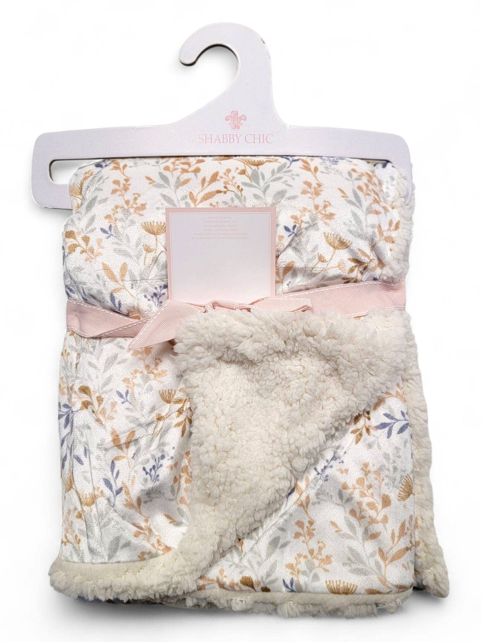 Crover 30x40 floral sherpa baby blanket for newborns