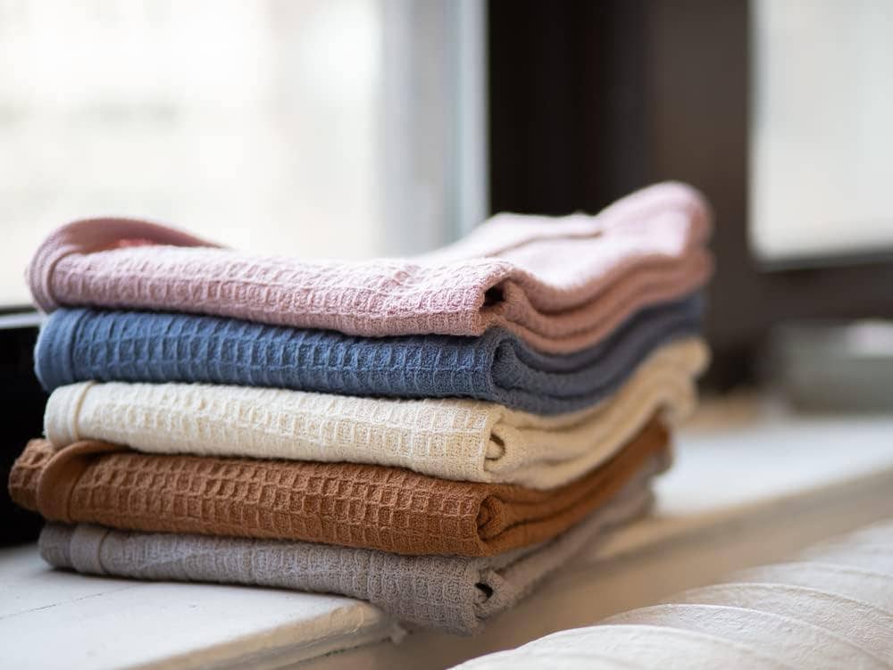 Crover 100% cotton waffle baby blanket for swaddling and stroller coverage