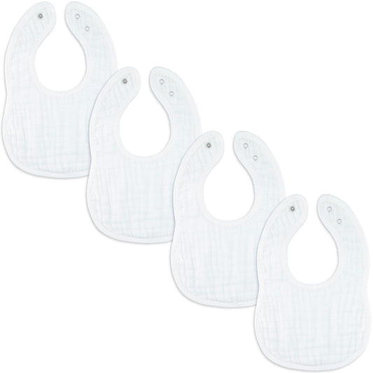 White Muslin Baby Bibs Soft Absorbent Drool Bandanas Comfy Cubs Everetts Place: Online Boutique 19.99