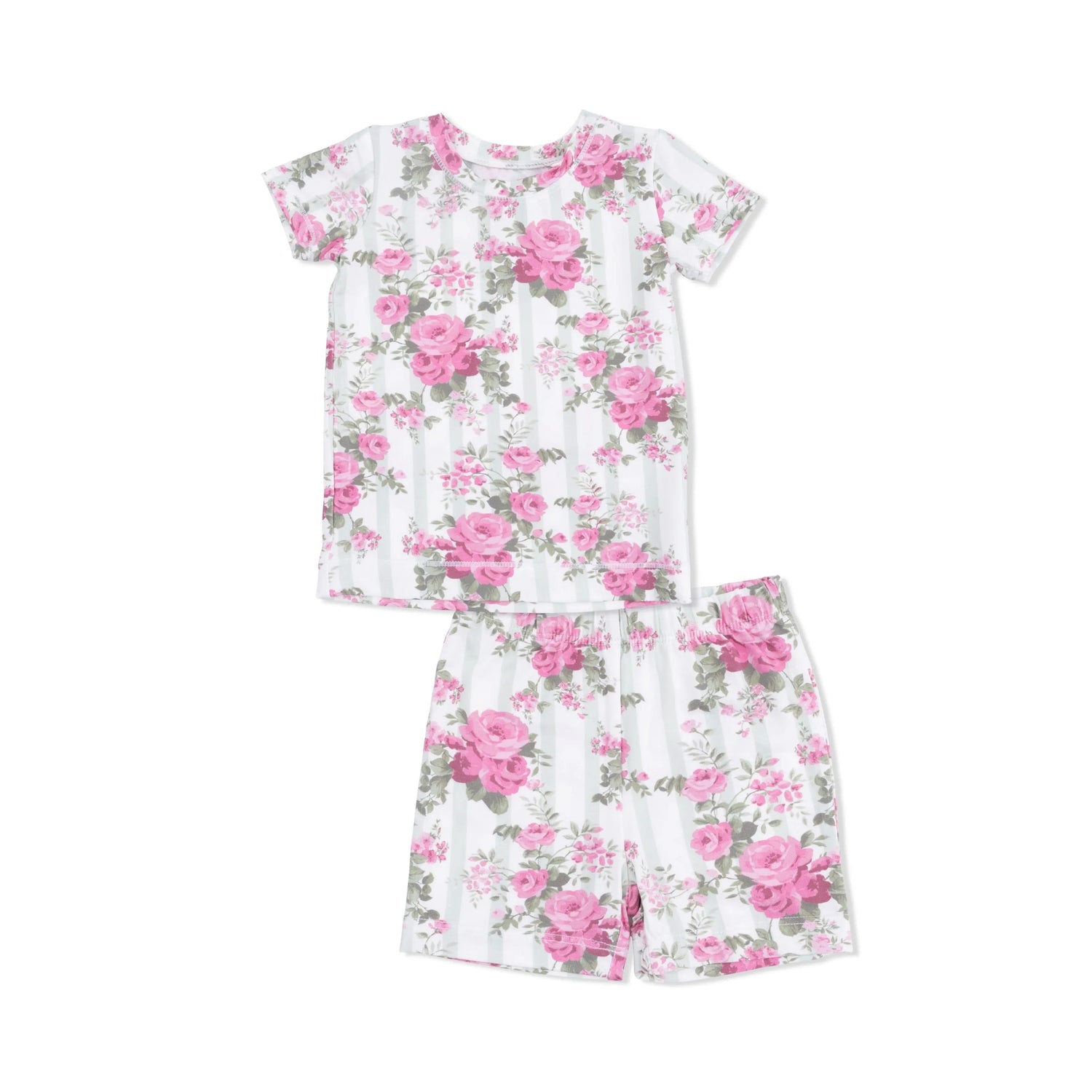 Angel Dear Cabbage Rose Stripe - Loungewear Short Set - 