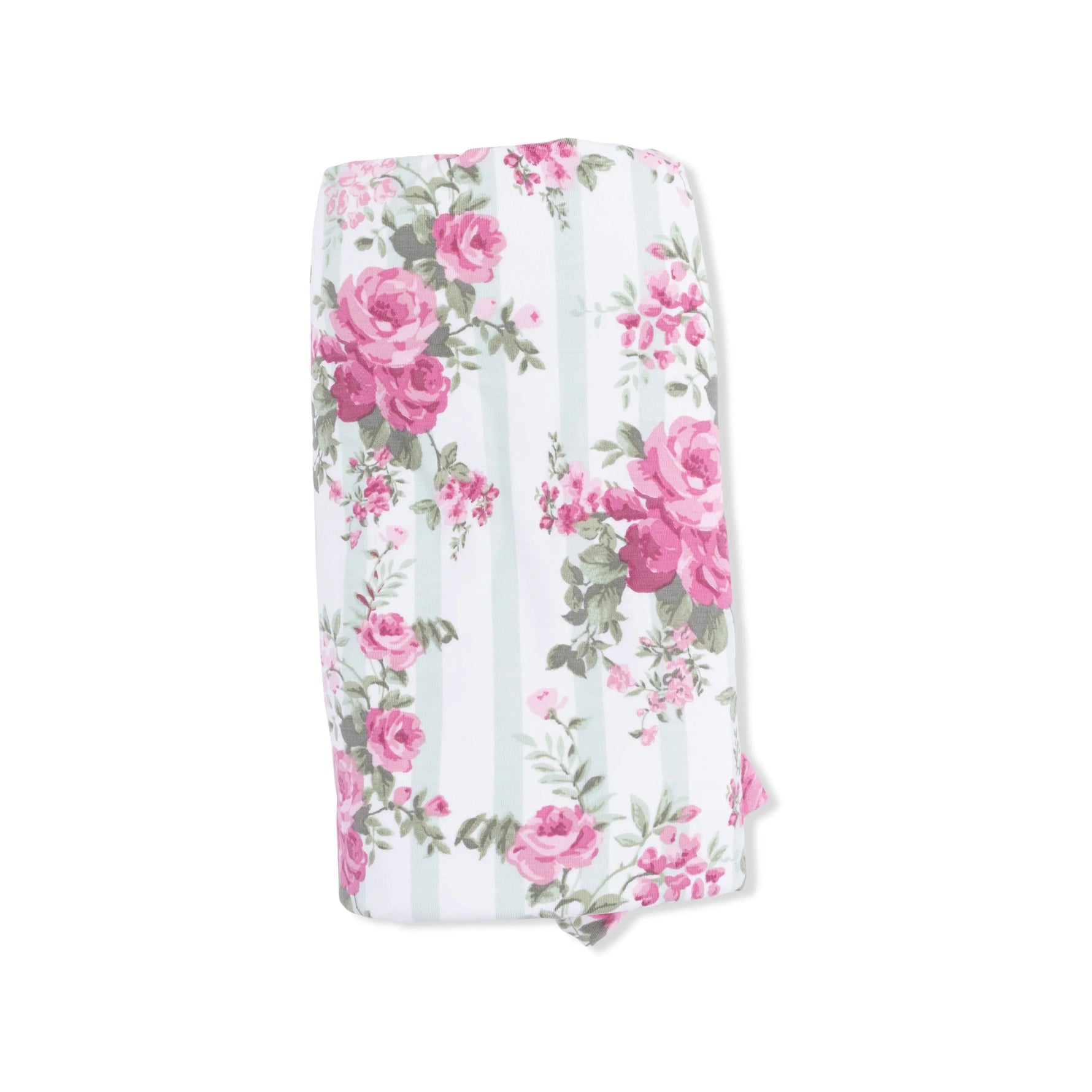 Angel Dear Cabbage Rose Stripe - Ruffle Blanket - 