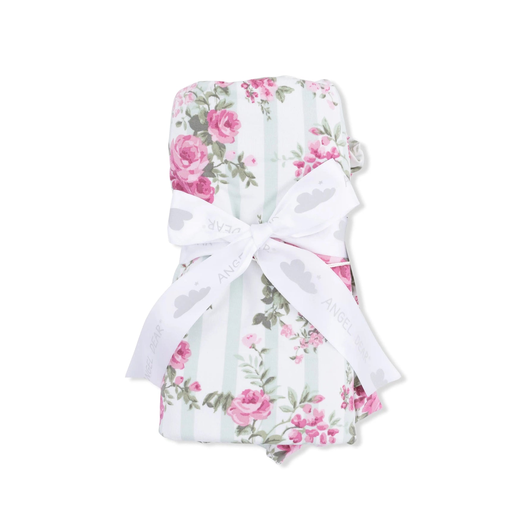 Angel Dear Cabbage Rose Stripe - Ruffle Blanket - 