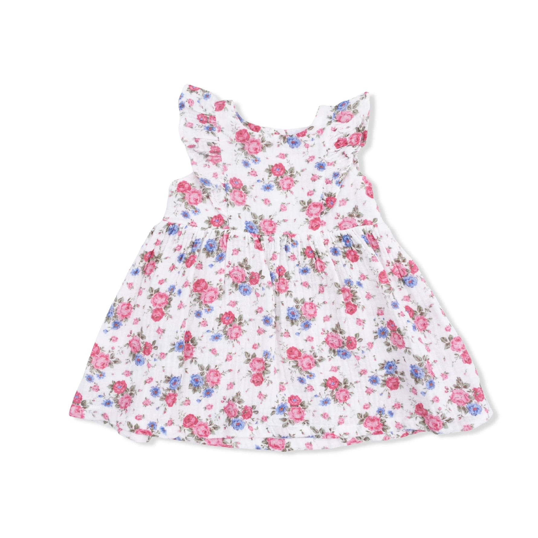 Angel Dear Cabbage Roses - Ruffle Sleeve Dress and Bloomer - 
