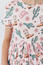 Mila & Rose ® Cactus Cowgirl S/S Pocket Twirl Dress - 