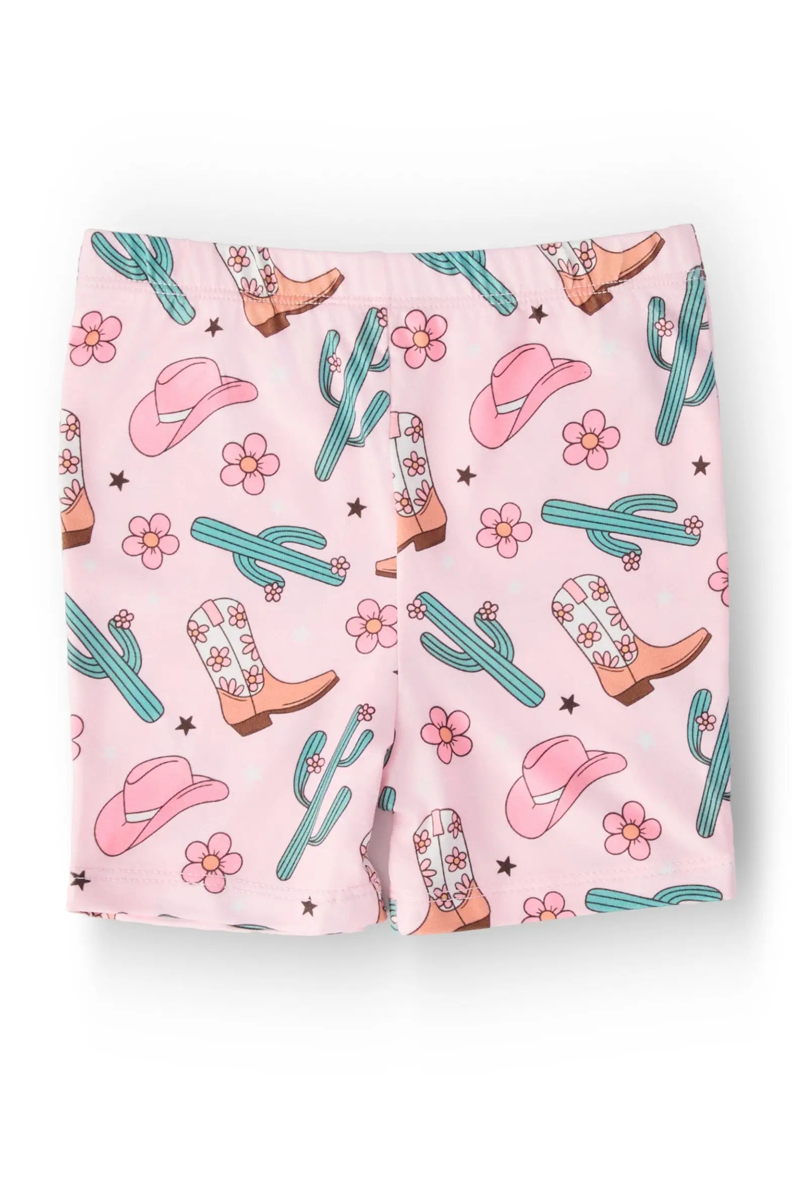 Cactus Cowgirl Twirl Shorts - Pink, Active Shorts, Trunks, Boardshorts, Bermuda shorts | Everetts Place