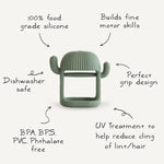 Mushie No Drop Cactus Teether Dried Thyme 100 Percent Food Grade Silicone - Baby & Toddler > Baby Health > Pacifiers & Teethers teether