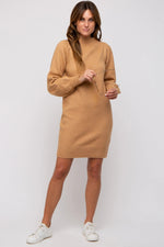 PinkBlush Camel Chunky Knit Sweater Dress - 
