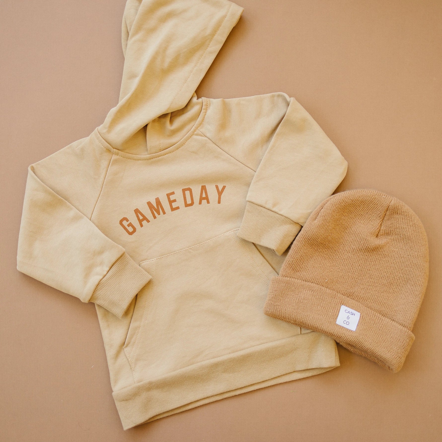 Little Joy Co. Camel ‘Gameday’ Hooded Sweatshirt - 