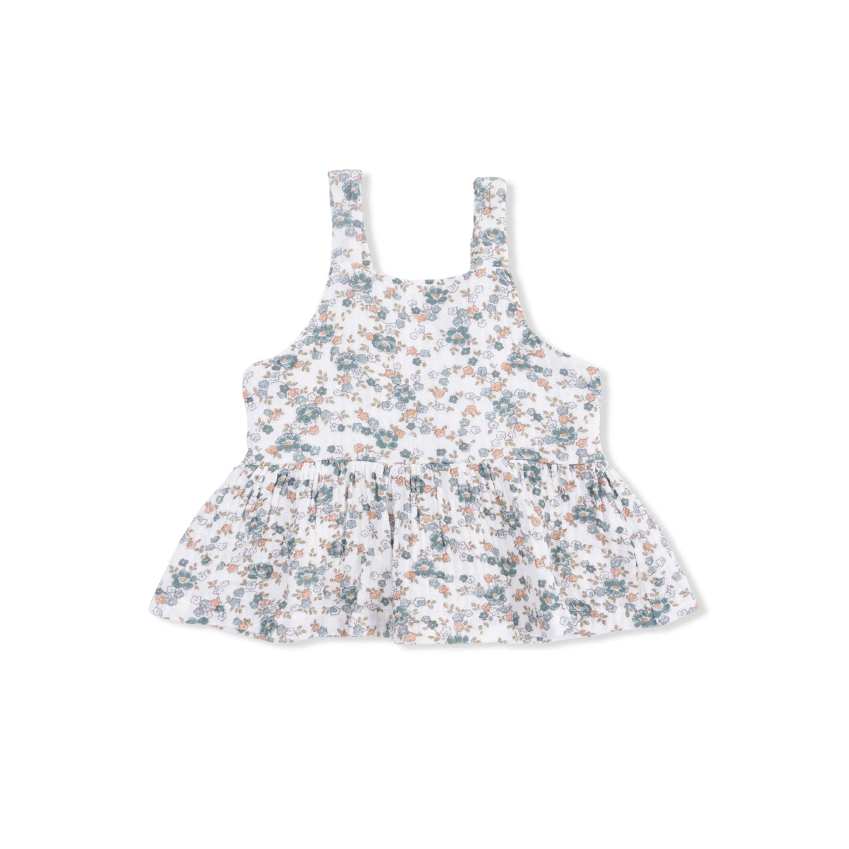 Angel Dear Camille Floral - Peplum Tank with Smocked Waist Pant - 