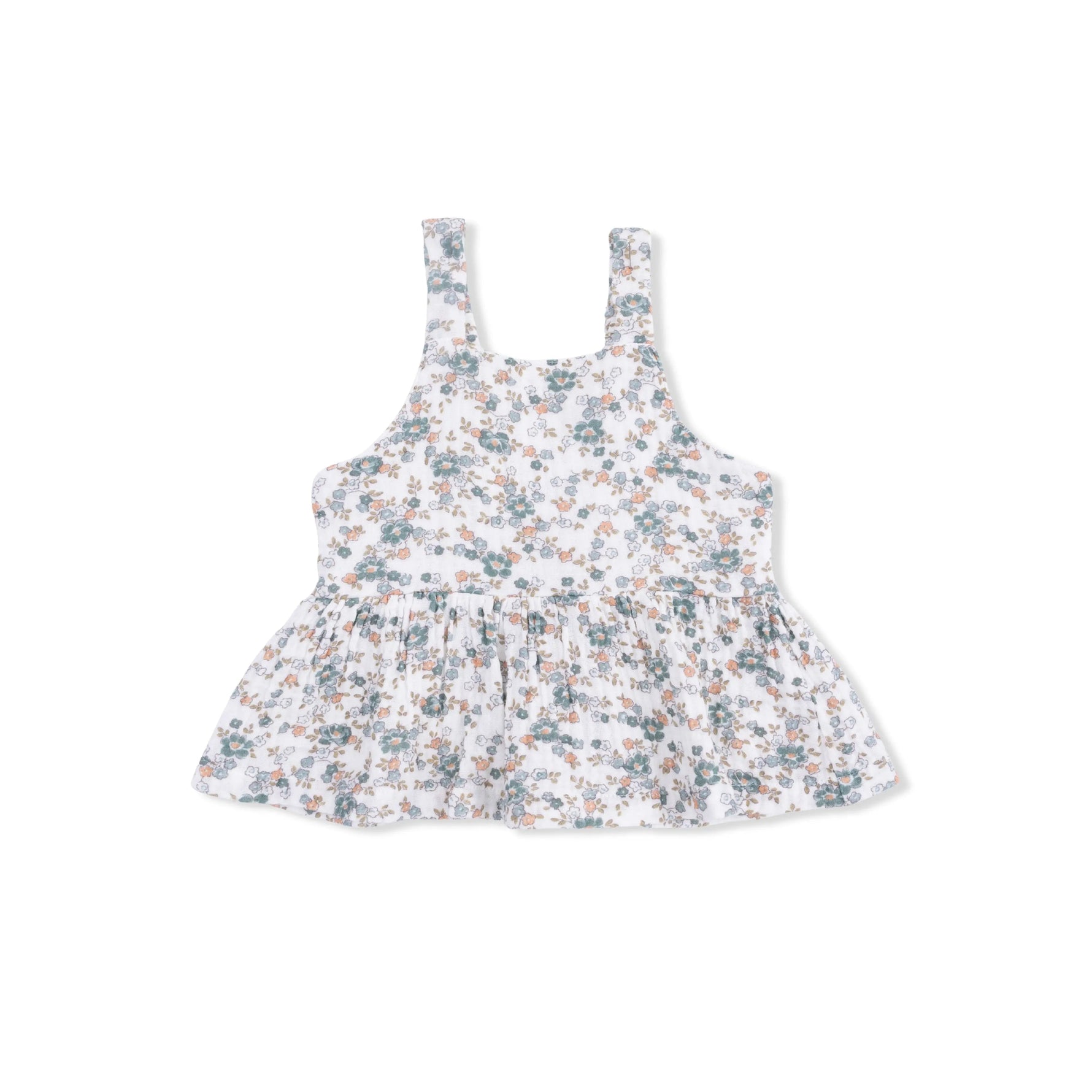 Angel Dear Camille Floral - Peplum Tank with Smocked Waist Pant - 