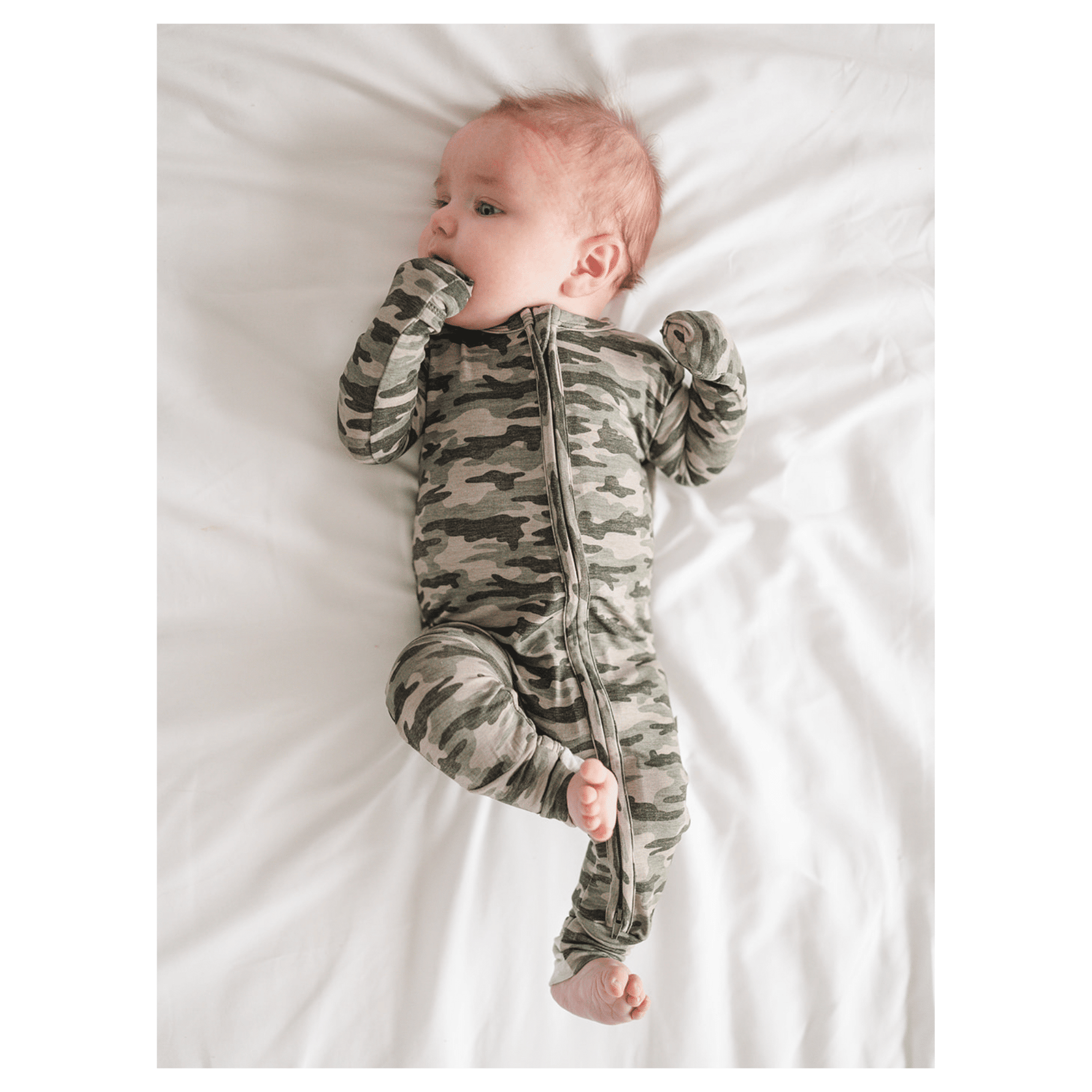 Harp Angel Boutique Camo Baby Pajamas |Zipper Romper - 