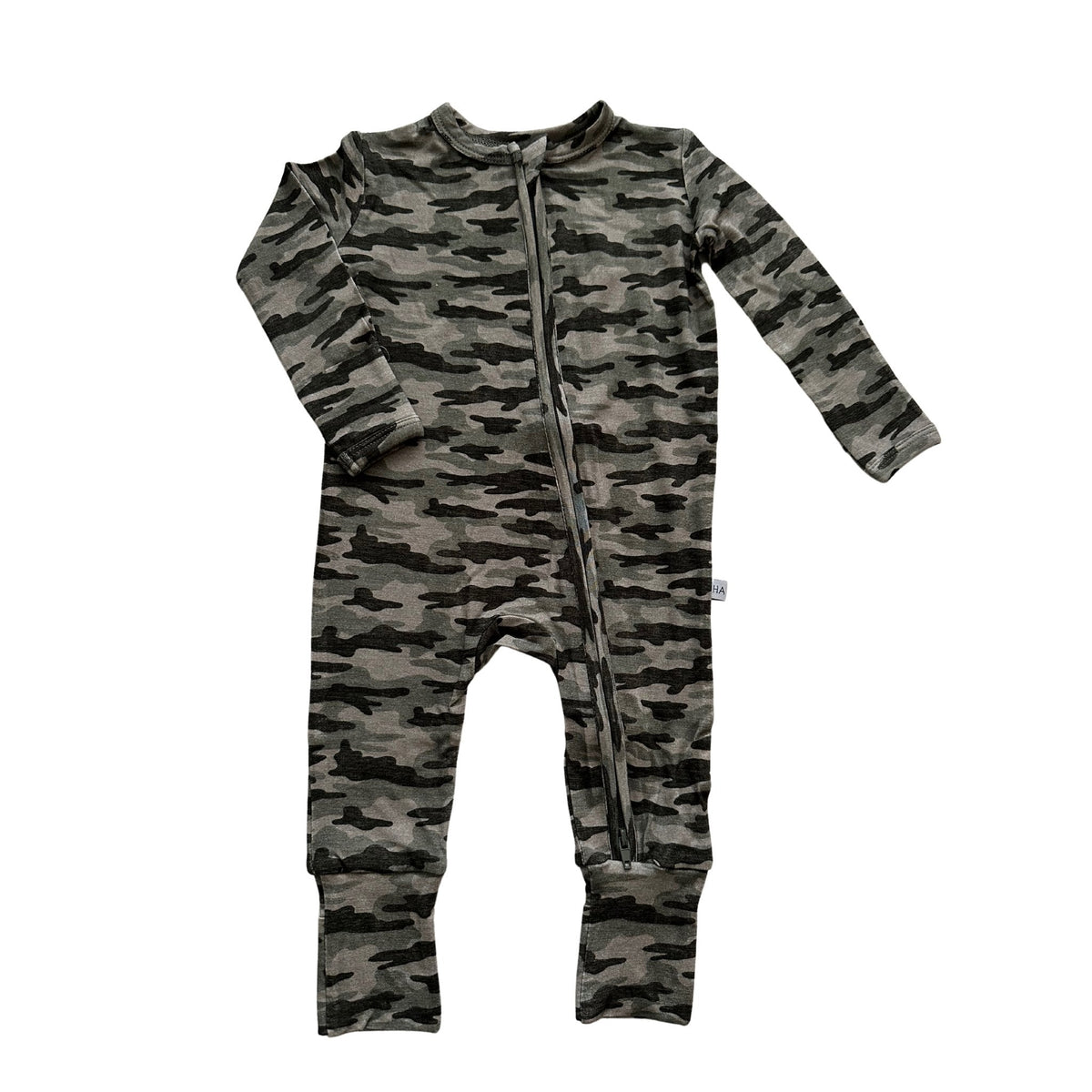 Harp Angel Boutique Camo Baby Pajamas |Zipper Romper - 